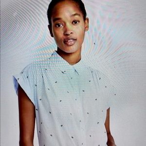 Old Navy Pin Striped Shirt with tiny Watermelons